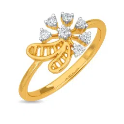 Kisna Diamond & Gold Jewellery Courtney 18k (750) Diamond & Gold Ring For Women-picture-40