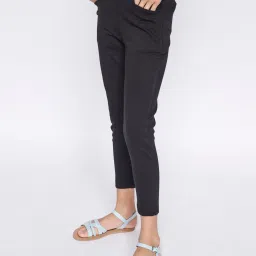 Global Desi Girl Kids Black Skinny Fit Pants image 3