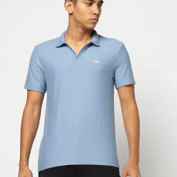GAP Blue Slim Fit Printed Polo T-Shirt-image-73