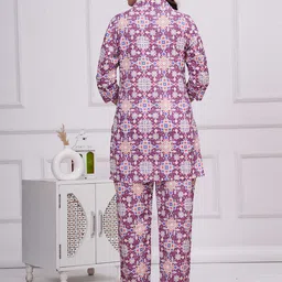 UrbanRang Printed Pure Cotton Tunic With Trousers Co-Ords image 4