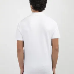 Calvin Klein Brilliant White Cotton Regular Fit Solid Polo T-Shirt image 2