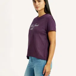 Levi's Purple Cotton Regular Fit Printed T-Shirt image 3