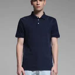 Jack & Jones Men Solid Polo Collar Cotton T-shirt-picture-50
