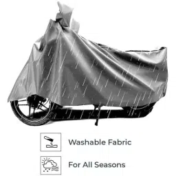 Auto Pearl Two Wheeler Cover with Bag for Bajaj Pulsar 180 BS6, Silver image 3