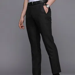 Raymond Men Textured Slim Fit Formal Trousers image 2
