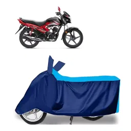 Auto Pearl Two Wheeler Cover for Honda Dream Yuga - Cyan, Blue-picture-20