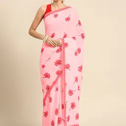 BUTA BUTI Floral Pure Cotton Saree-image-79