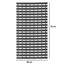 FABINALIV Black Striped Anti-Skid Rubber Shower Mat with Suction Cups image 3