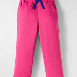 UCB Knit Full Length Solid colour Track Pant With Heart Print On Back Pocket - Dark Pink-picture-19