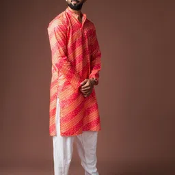 Rawayi Men Striped Extended Sleeves Kurta image 2