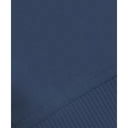 KAVEE Terry Knit Full Sleeves Human Text Printed Light Winter Sweatshirt - Navy Blue image 5