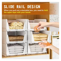 JD Fresh Polypropylene 5 Pieces Wardrobe Organizer for Storage - White image 5