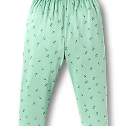 ToffyHouse Knitted Half Sleeves Night Suit With Floral Print - Sea Green image 5