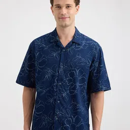 Pepe Jeans Floral Printed Spread Collar Relaxed Fit Opaque Cotton Shirt-picture-17