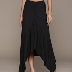 Label Ritu Kumar Women Solid A-Line Maxi Skirt-picture-46