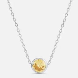 mia by tanishq Sunny Citrine Silver Necklace for Women 925 Silver-picture-11