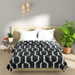 Bianca Nautical Navy Microfibre 250 GSM Double Bed Blanket image 1