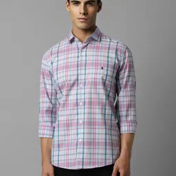 Louis Philippe Sport Multicolored Cotton Slim Fit Checks Shirt image 1