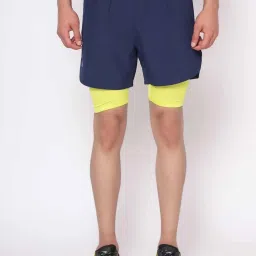 Dida Navy Polyster Regular Fit Solid Shorts image 1