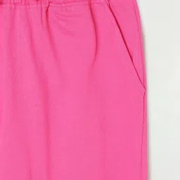 Fame Forever by Lifestyle Kids Fuchsia Pink Cotton Printed Trackpants image 3