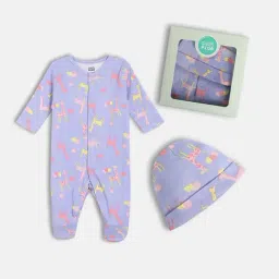 MINIKLUB Unisex Blue Cotton Printed Gift Set-picture-15