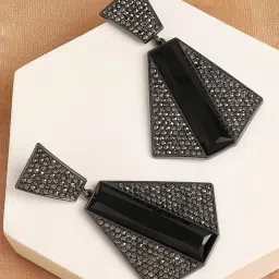 Sohi Gold Plated Designer Stone Party Drop Earrings image 1