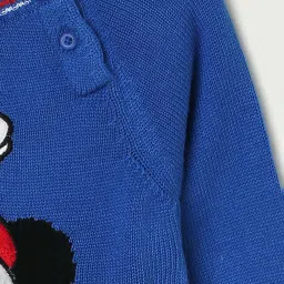 Juniors by Lifestyle Kids Royal Blue Cotton Printed Full Sleeves Sweater image 3