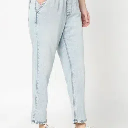R&B Light Blue Denim Relaxed Fit Mid Rise Jeans image 4