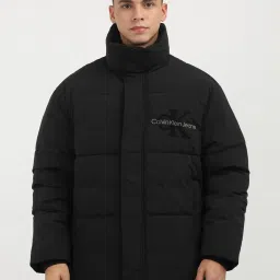 Calvin Klein Black Oversized Fit Quilted Jacket image 1