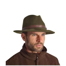 Solognac by Decathlon Deep Khaki Wool Felt Hat image 1