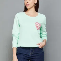 Fame Forever by Lifestyle Green Printed Sweatshirt image 1