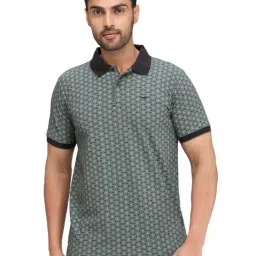 Park Avenue Green Slim Fit Printed Polo T-Shirt-picture-21