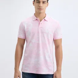 Pepe Jeans Fresh Pink Cotton Regular Fit Printed Polo T-Shirt image 1