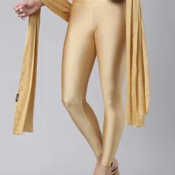 TWIN BIRDS Golden Plain Dupatta - Pack Of 2 image 3