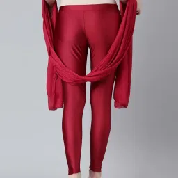 TWIN BIRDS Red Plain Shawl image 3