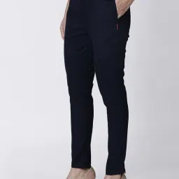 TWIN BIRDS Navy Cotton Trousers image 3