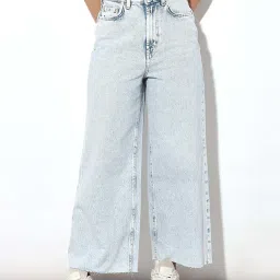 Only Blue Cotton Solid Jeans image 1