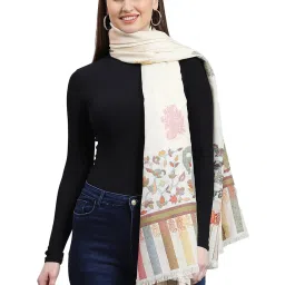 Monte Carlo Off White Printed Shawl image 1