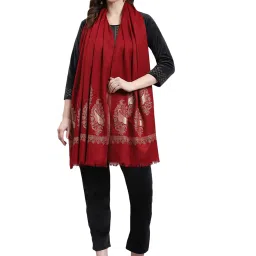 Monte Carlo Maroon Printed Stole image 1