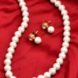 ORANGENYSHA Gold Plated & Beaded Jewellery Set-picture-24