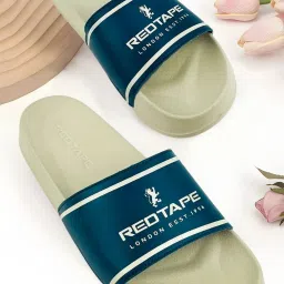 Red Tape Women's Mint Teal Slides image 1