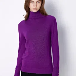 Cover Story Purple Regular Fit Sweater-image-59