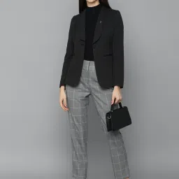 Solly by Allen Solly Grey Textured Blazer image 4