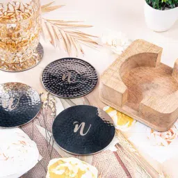 Gibox Chrome Aluminium Coasters - Set Of 6 image 2