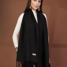 Mafadeny Black Regular Fit Stole image 2