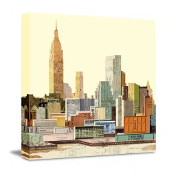Art Street New York City Skyline Printed Multicolor Engineered Wood Wall Art image 3