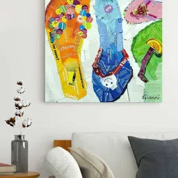 Art Street Flip Flop Slipper Printed Multicolor Engineered Wood Wall Art image 3