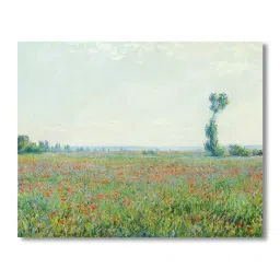 Art Street The Poppy Field Printed Green Engineered Wood Wall Art image 3