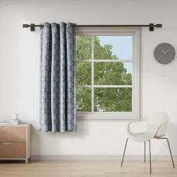 Ddecor Live Beautiful Blue Polyester 7 ft Door Curtain image 3