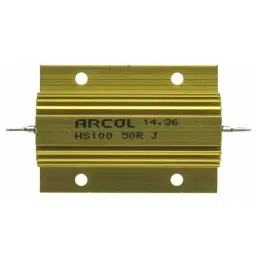 Arcol 50 Ω 100W Wire Wound Chassis Mount Resistor ±5%, HS100 50R J image 2